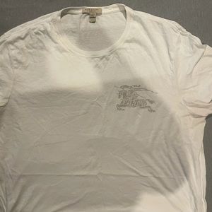 White Burberry Brit Prorsum knight logo t shirt size large